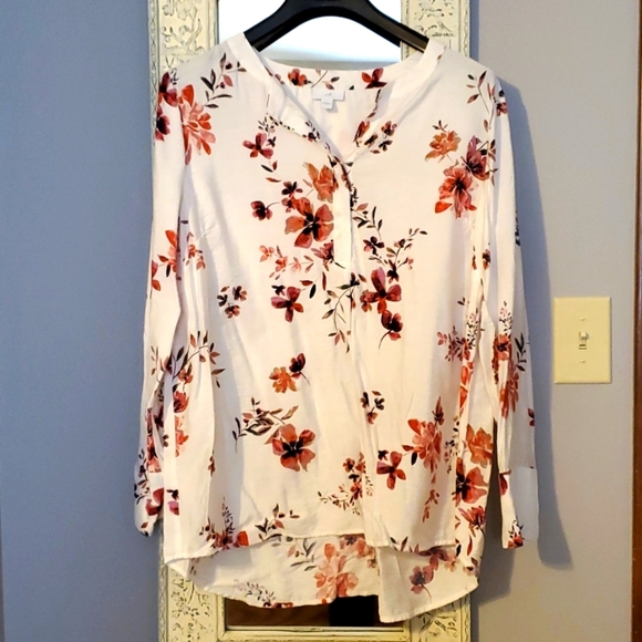 J. Jill Flowy Floral Tunic Top L - Picture 2 of 11